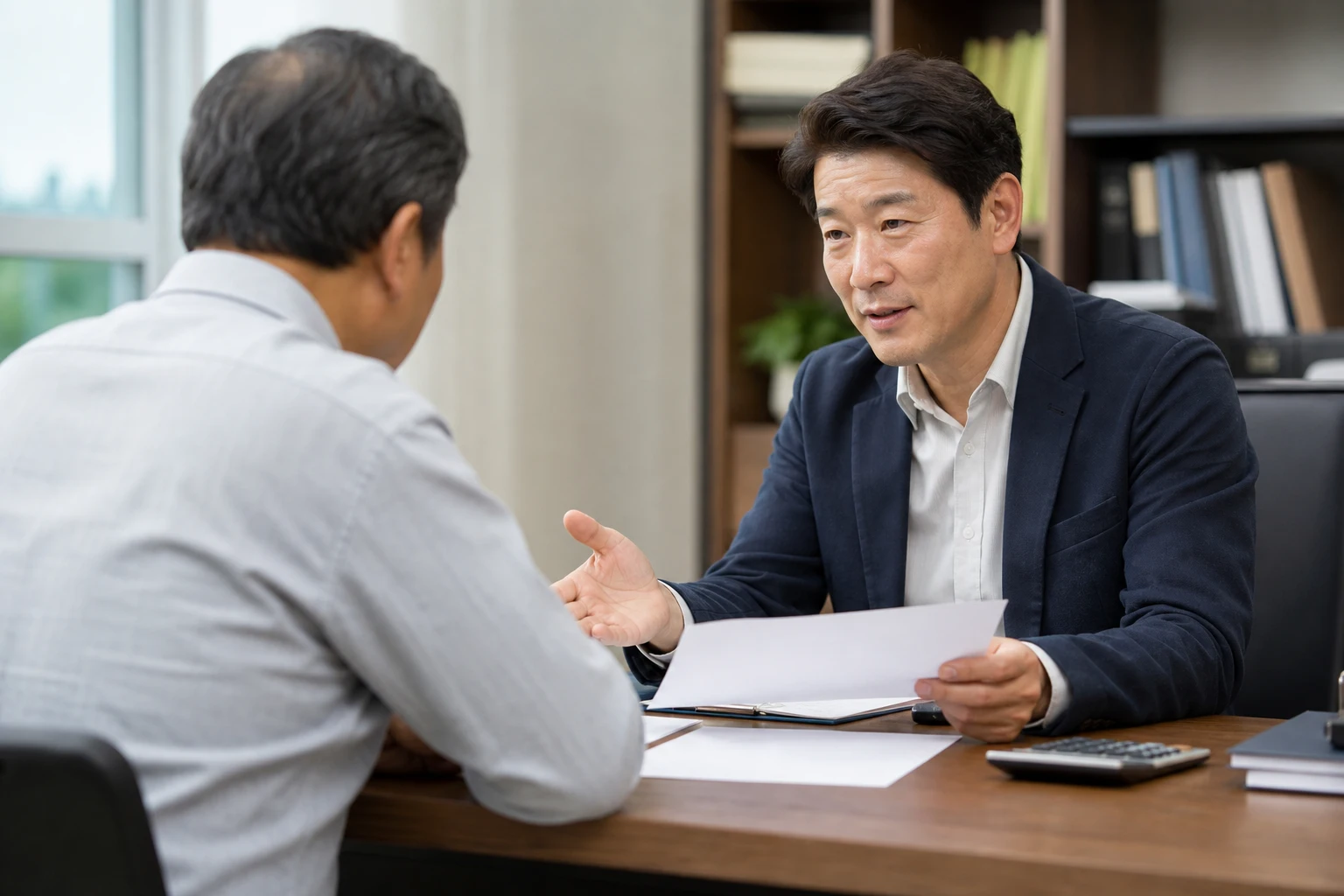 개인회생 보정권고 기간 관련 자료를 검토하는 모습